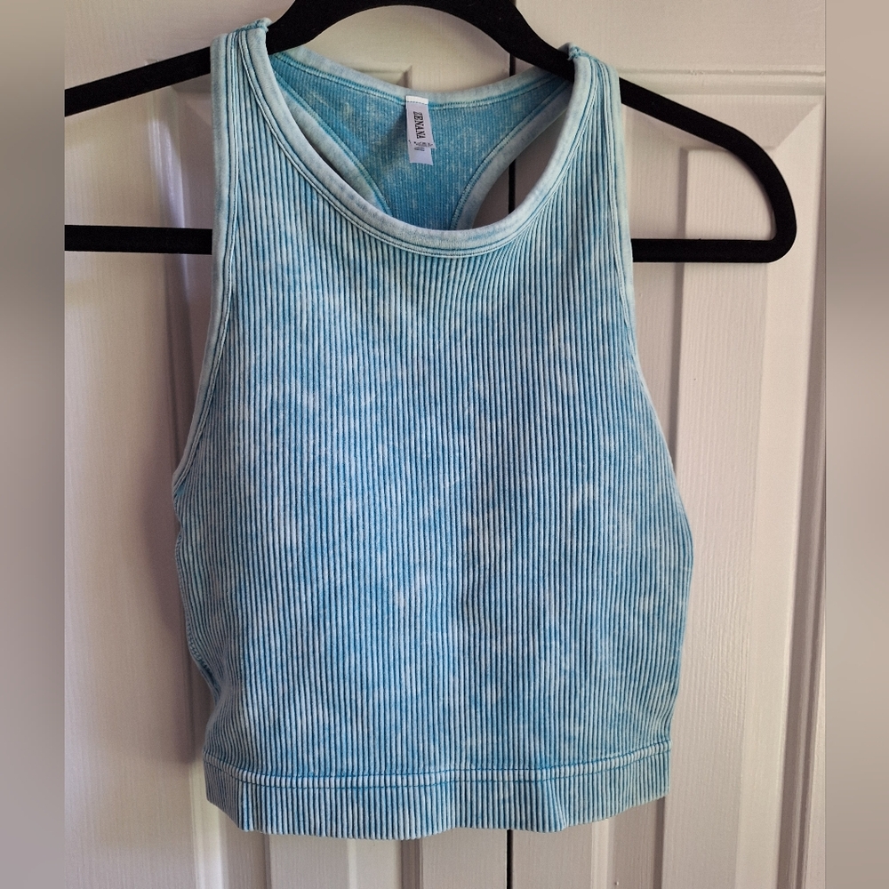 🚨  2/$25  Zenana Ribbed Racerback Bralette Top With Removable Pads NWOT